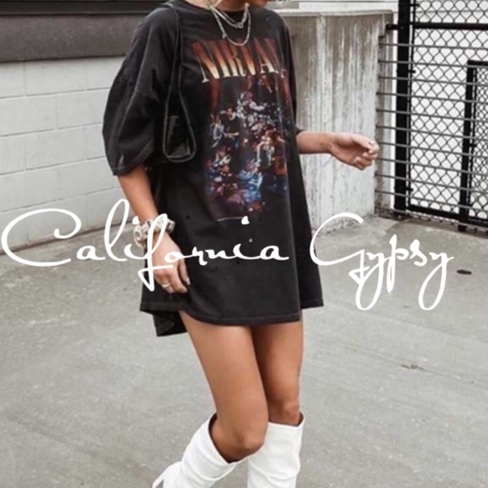 Nirvana Music Band Oversized T-shirt - Picture 8 of 14